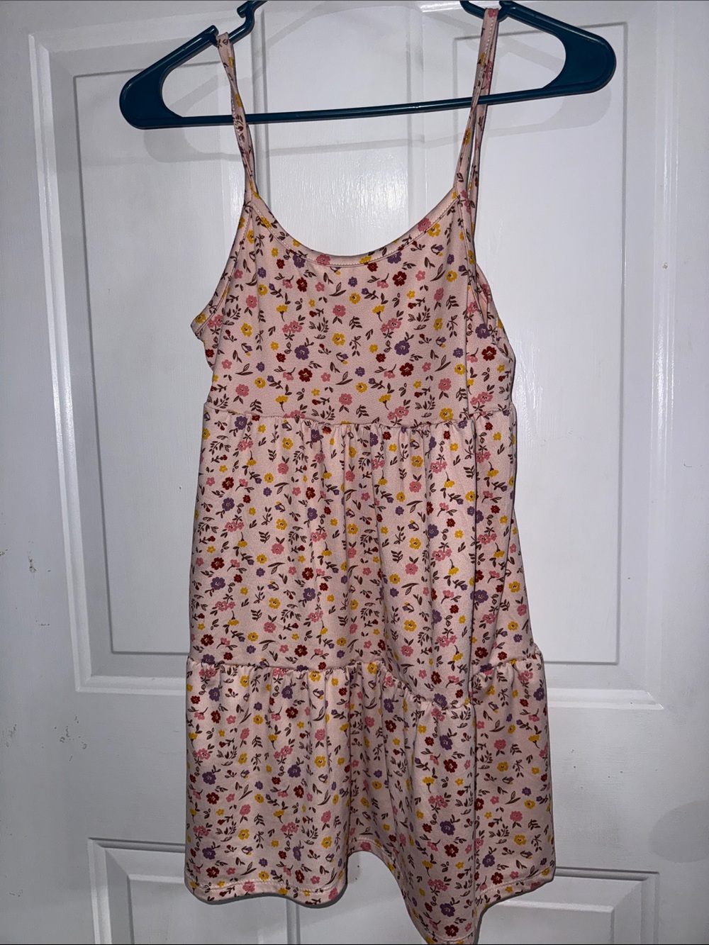 btween Pink Floral Spaghetti-Strap Casual Dress